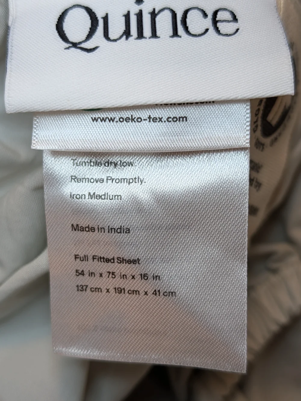 Quince Organic Cotton Full Fitted Sheet & Two Pill Cases NWOT